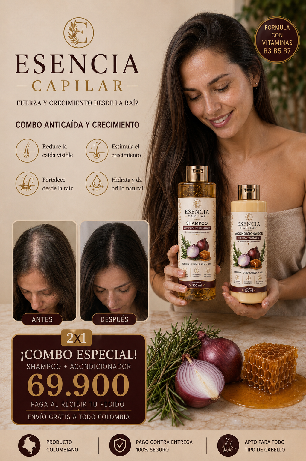 COMBO ANTICAIDA Y CRECIMIENTO 500 ML